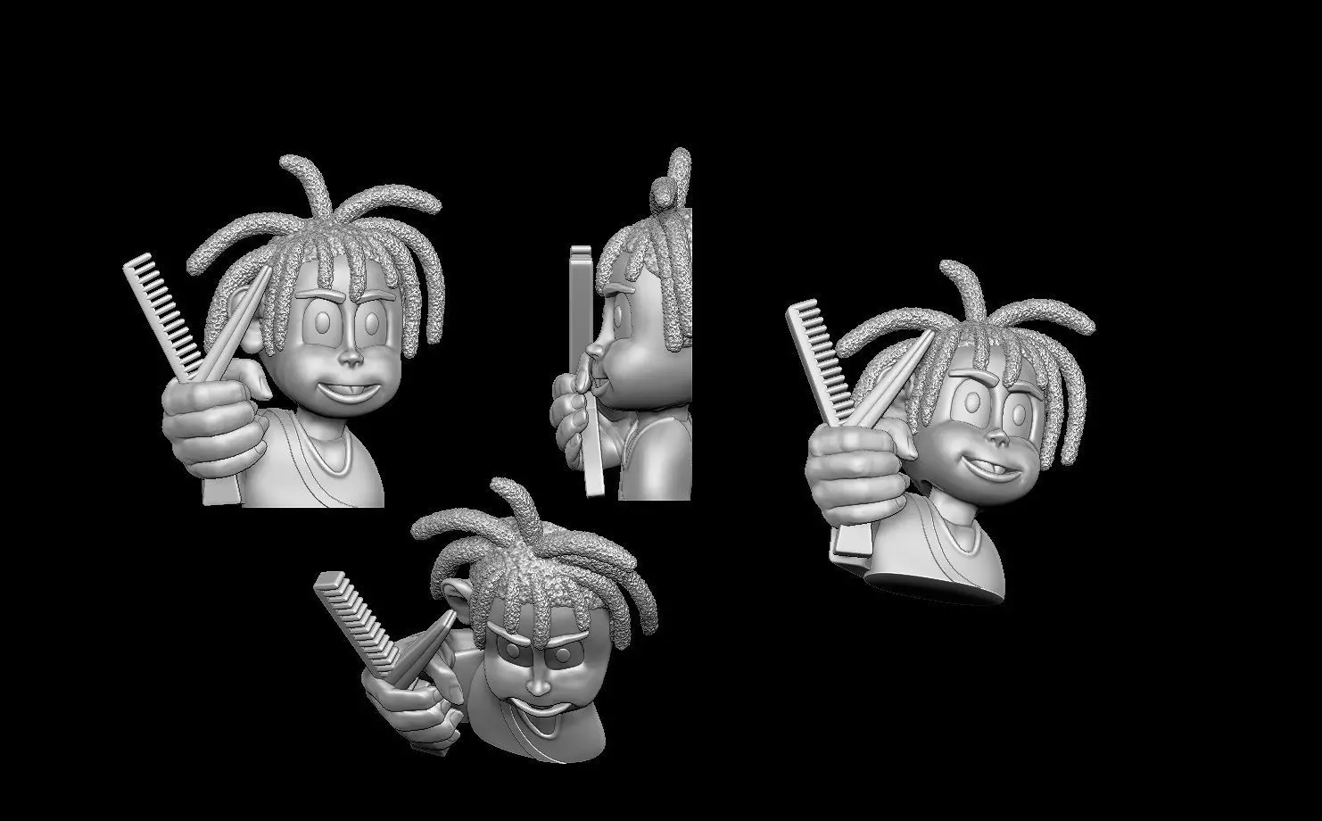 3D Cartoon Character Solid Printable Model STL for 3D Printing 3D print model_0