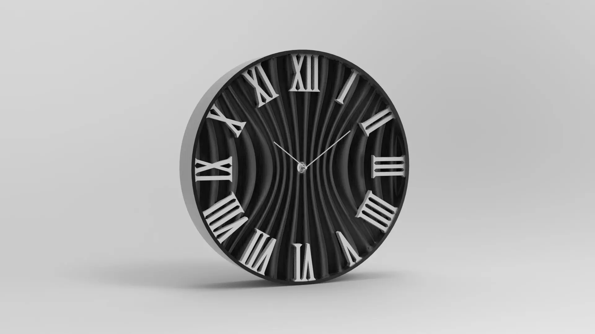 20 cm wall clock curtain model 3D print model