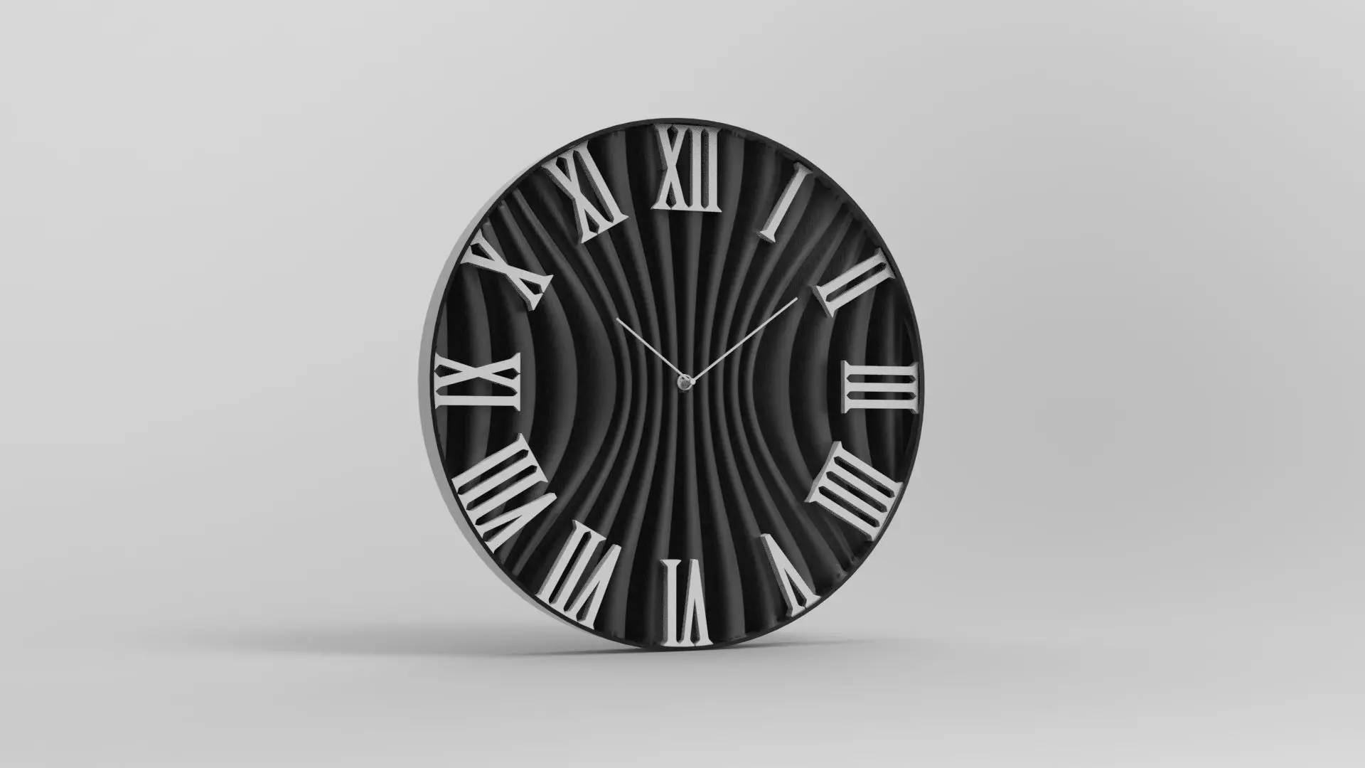 60 cm wall clock curtain model 3D print model