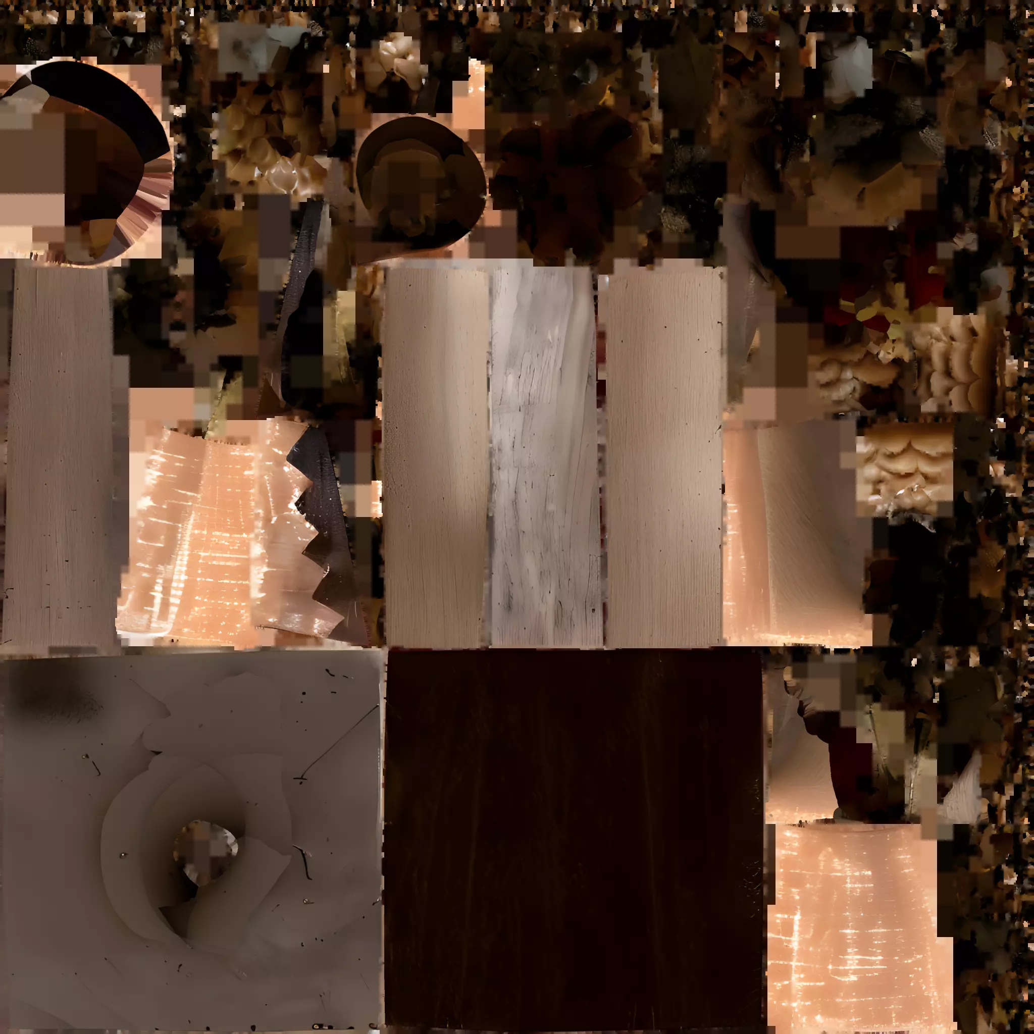 Handcrafted 3D Pinecone Wood Sculpture Low-poly 3D model_19