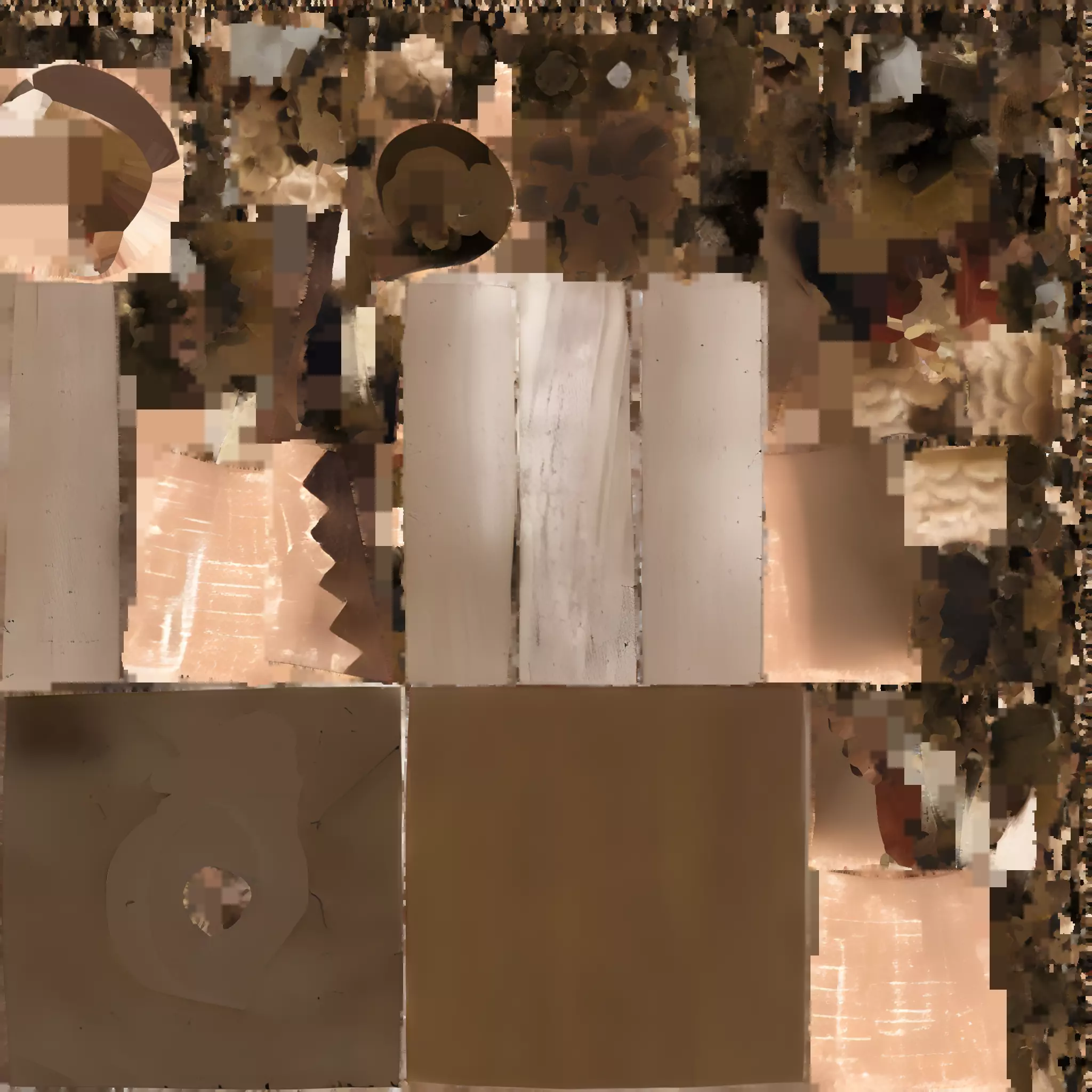 Handcrafted 3D Pinecone Wood Sculpture Low-poly 3D model_14