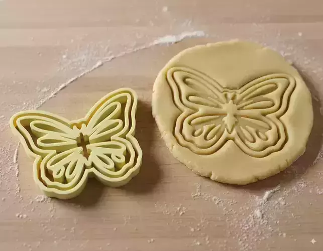 Butterfly Cookie Cutter 3D Print Model 3D model