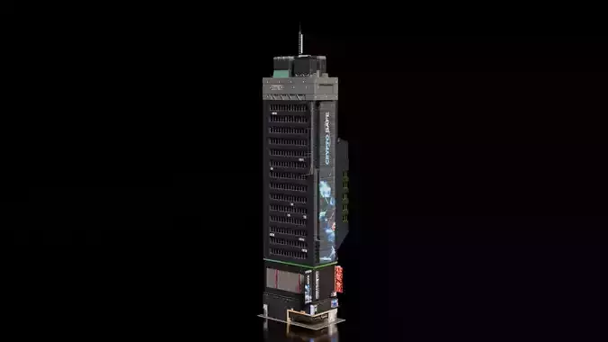 Cyberpunk building 25 3D model