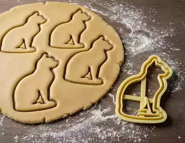 Cat Shaped Cookie Cutter for 3D Printing