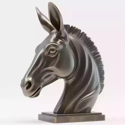 Donkey head sculpture