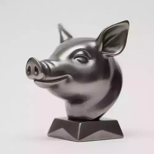 PIG head sculpture