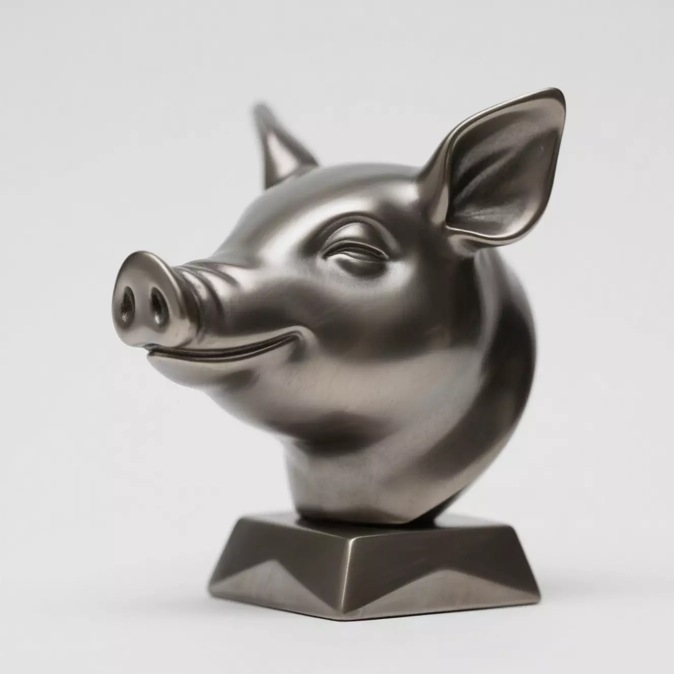 PIG head sculpture 3D print model