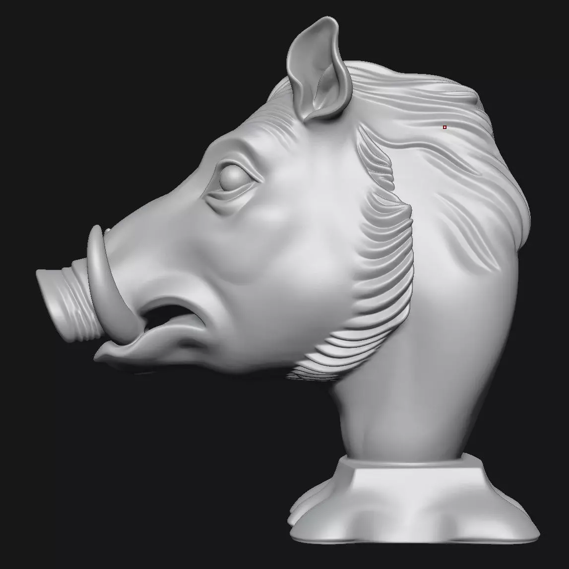 Wild boar 3D print model_12