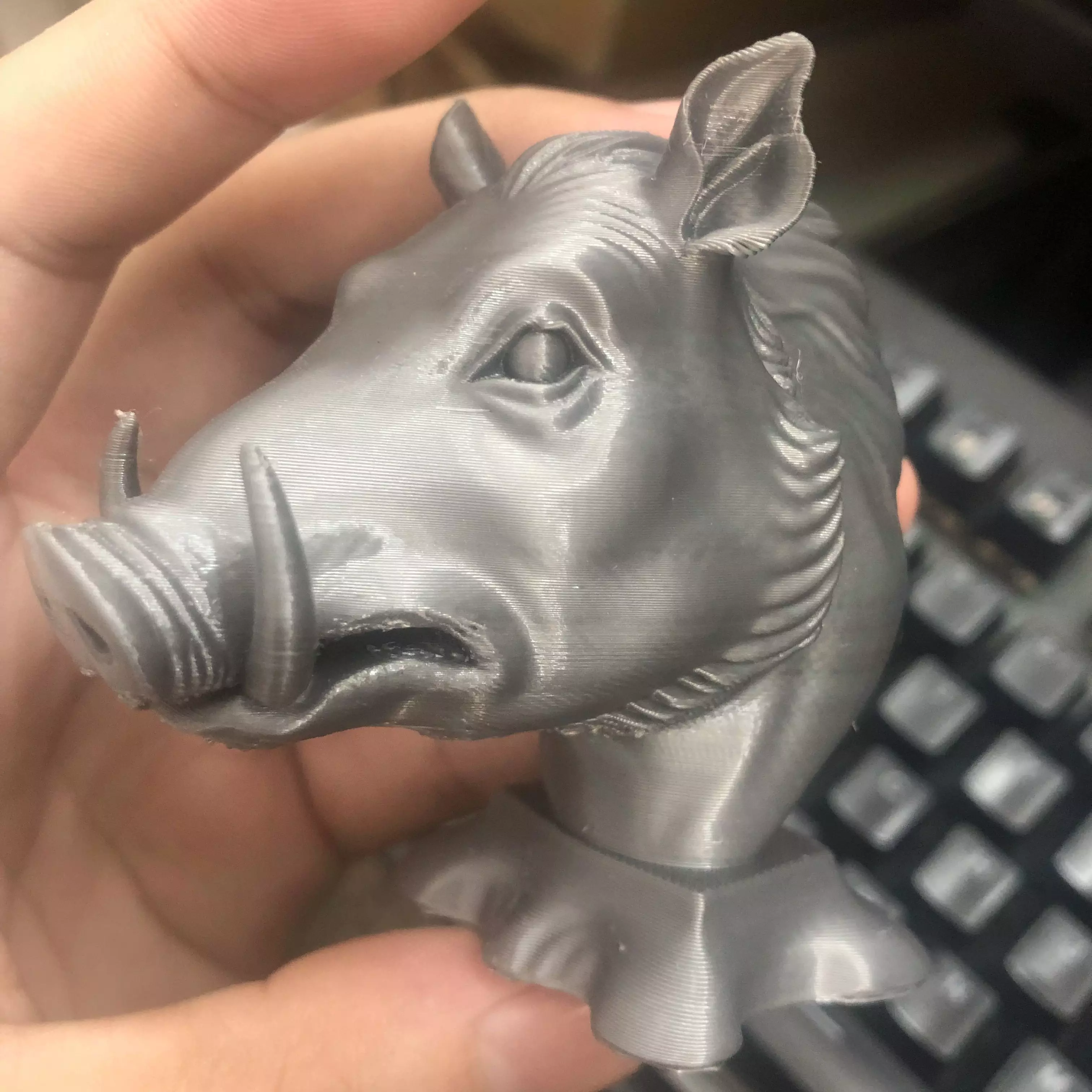 Wild boar 3D print model_4