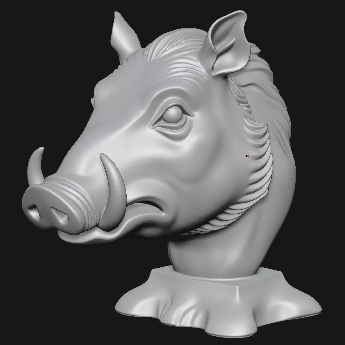 Wild boar 3D print model_7