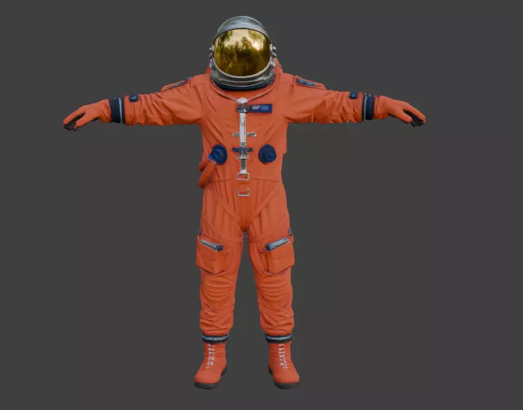 SPACESUIT Orange ACES 3D model 3D model_3