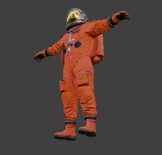 SPACESUIT Orange ACES 3D model 3D model_4
