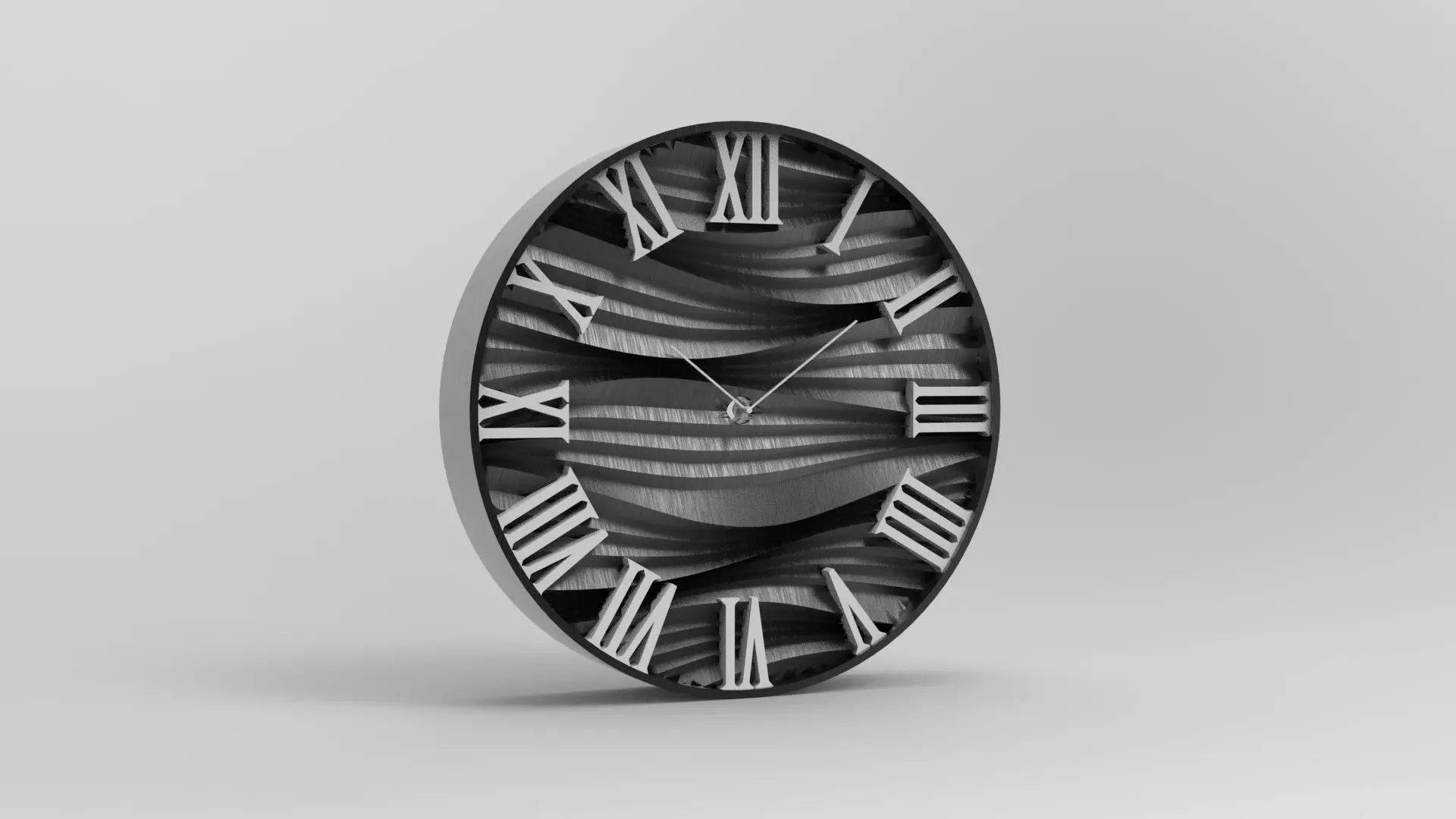20 cm wall clock Tornado model 3D print model_0