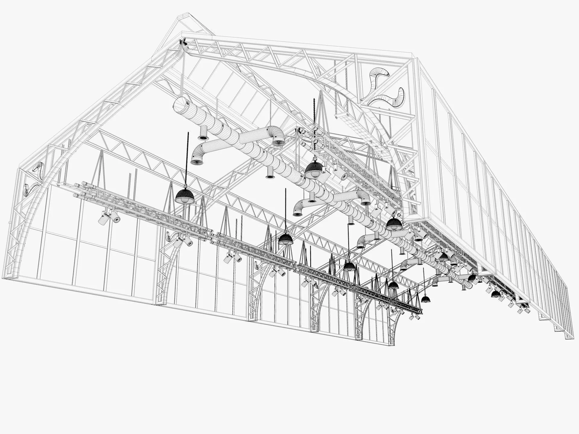 Ceiling Ventilation Pipes 19 3D model_9
