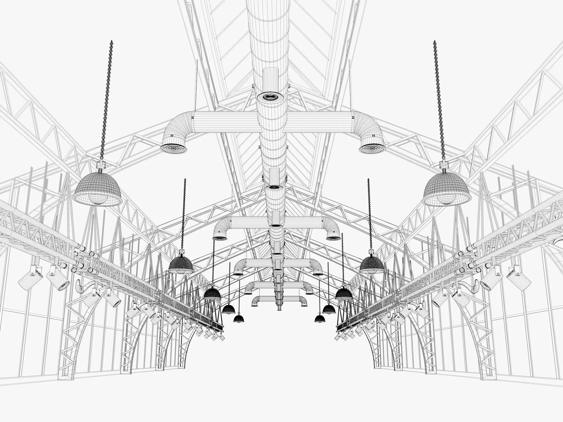 Ceiling Ventilation Pipes 19 3D model_10