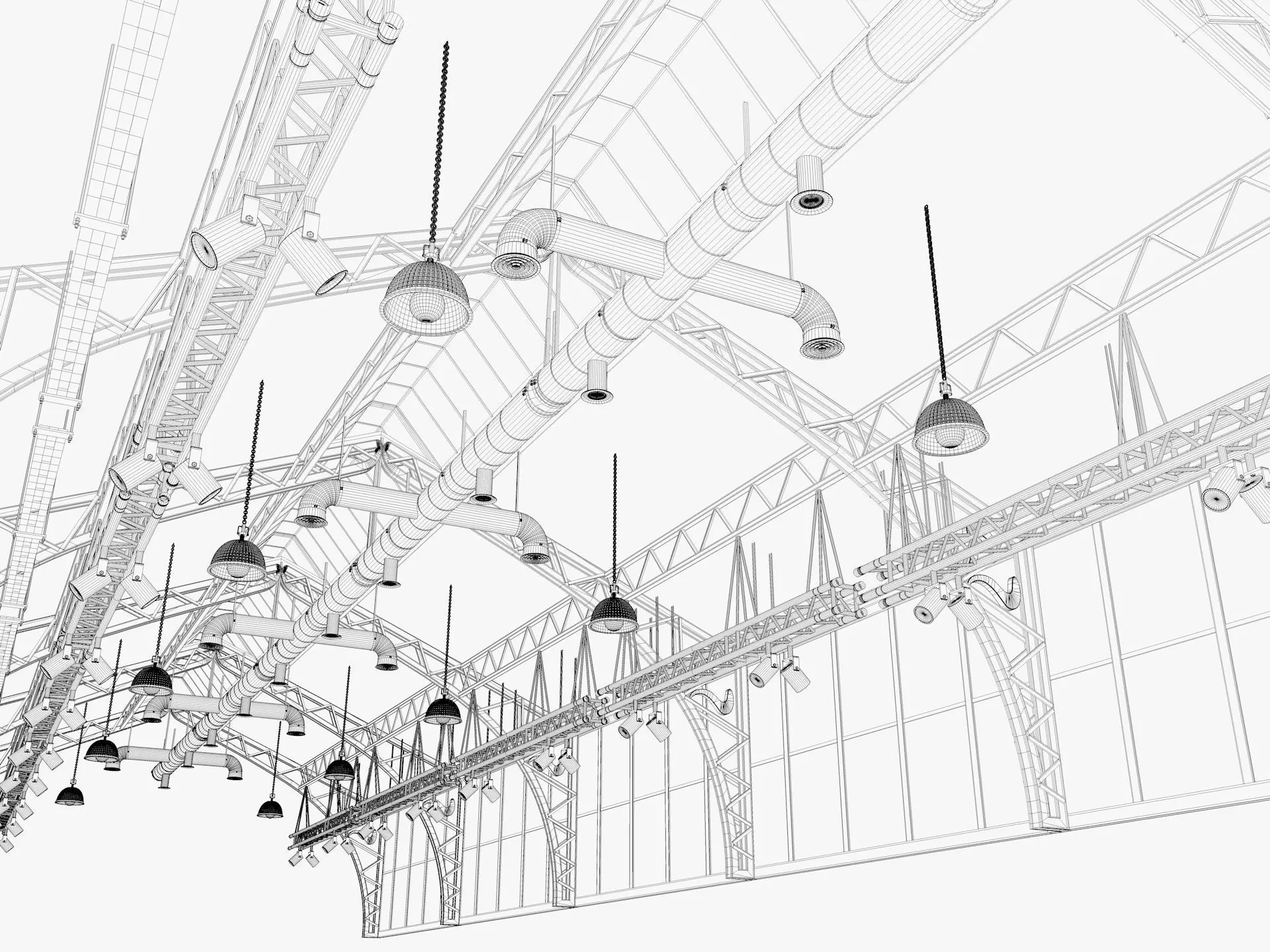 Ceiling Ventilation Pipes 19 3D model_8