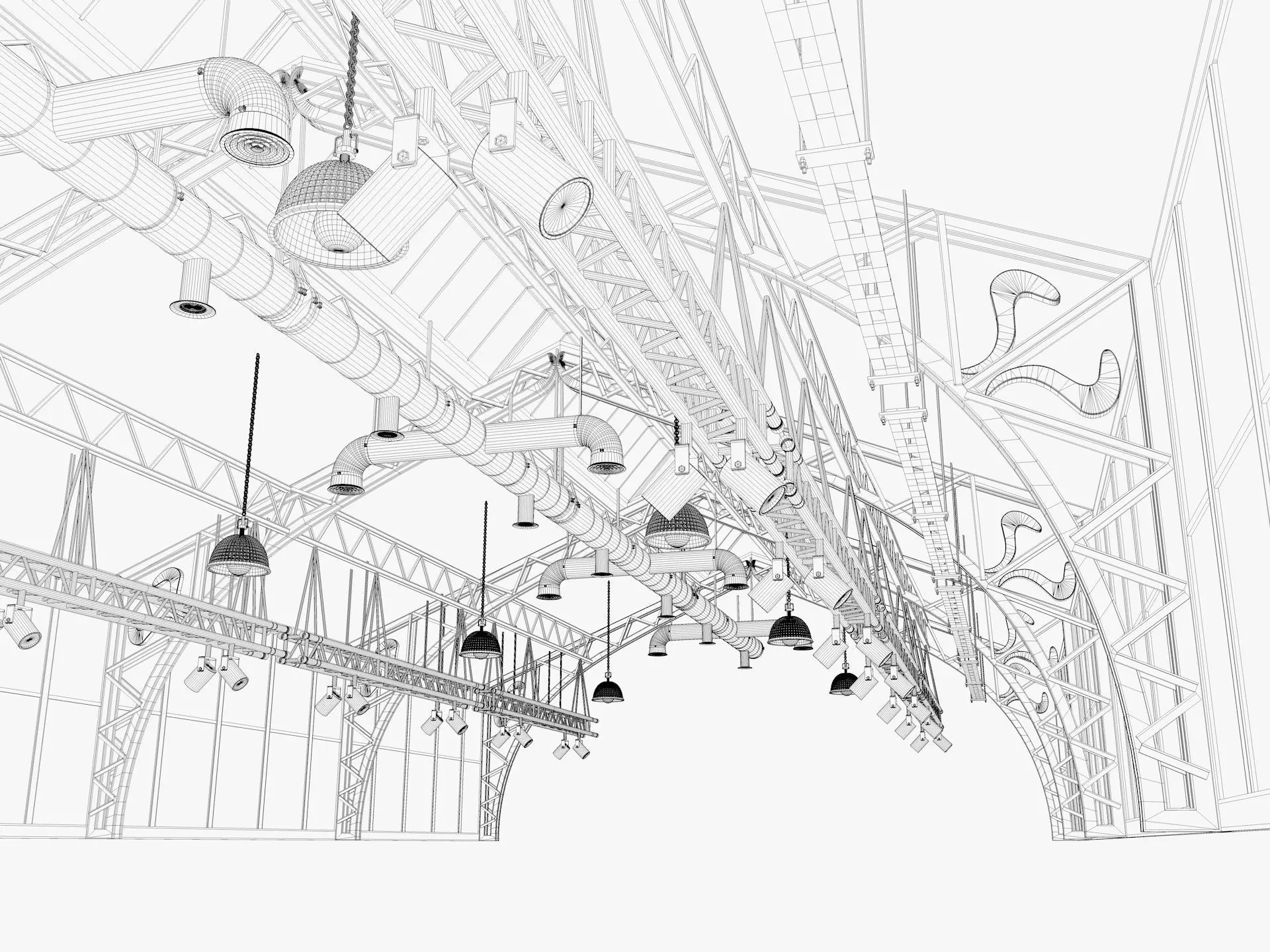 Ceiling Ventilation Pipes 19 3D model_11