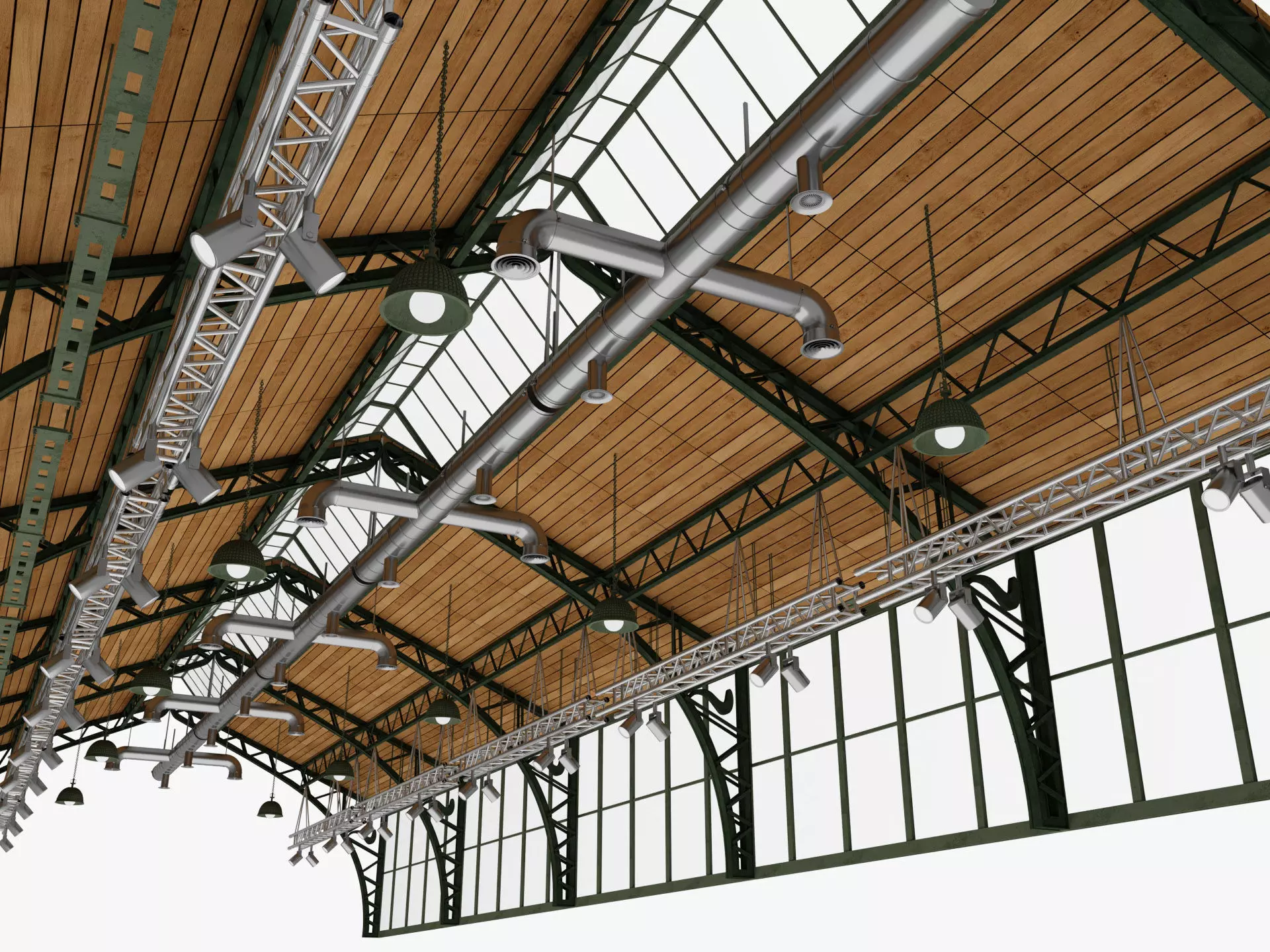 Ceiling Ventilation Pipes 19 3D model_2