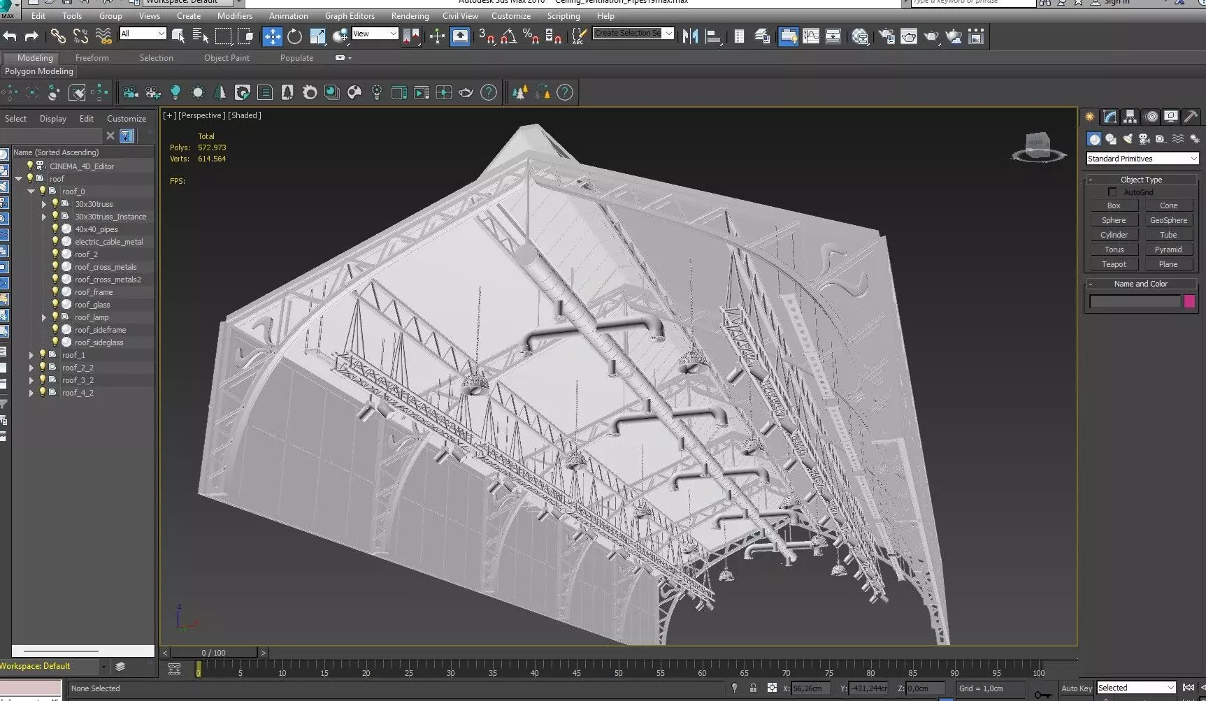 Ceiling Ventilation Pipes 19 3D model_14