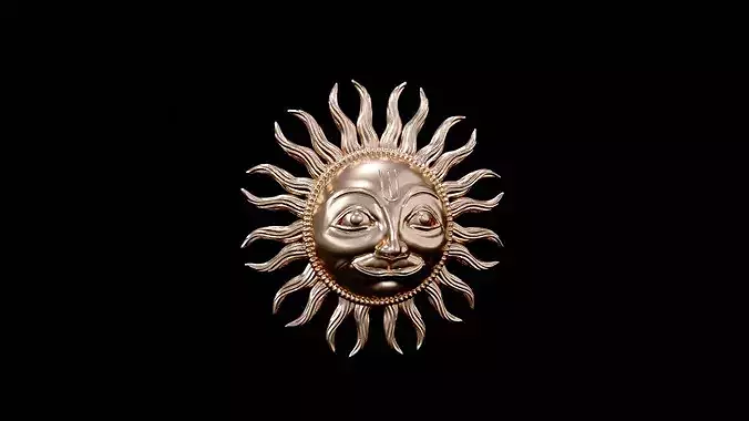 Sun Pendant 3D Printable Model