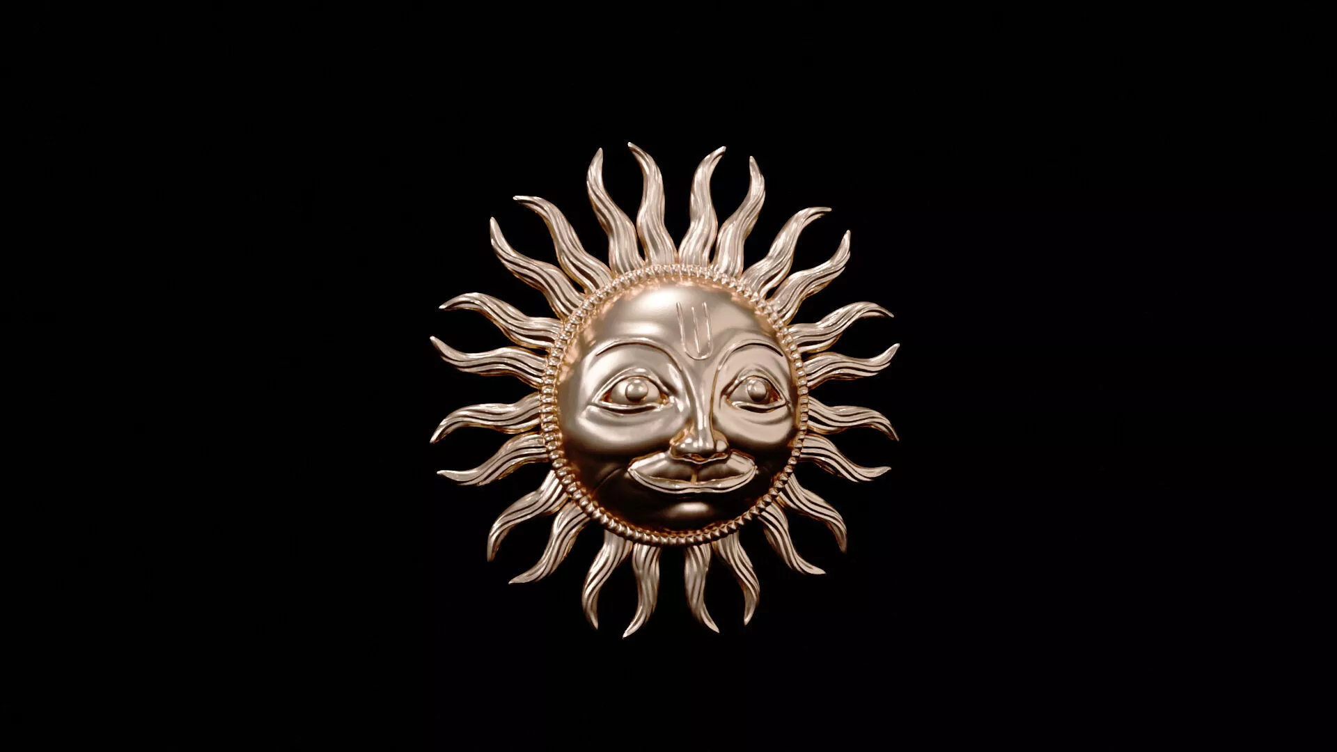Sun Pendant 3D Printable Model 3D print model