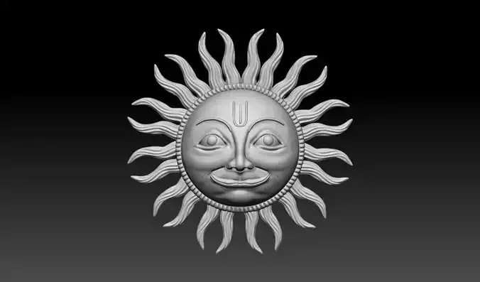 Sun Pendant 3D Printable Model 3D print model