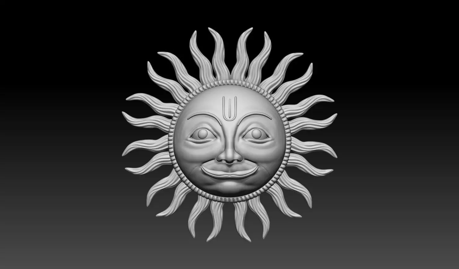 Sun Pendant 3D Printable Model 3D print model