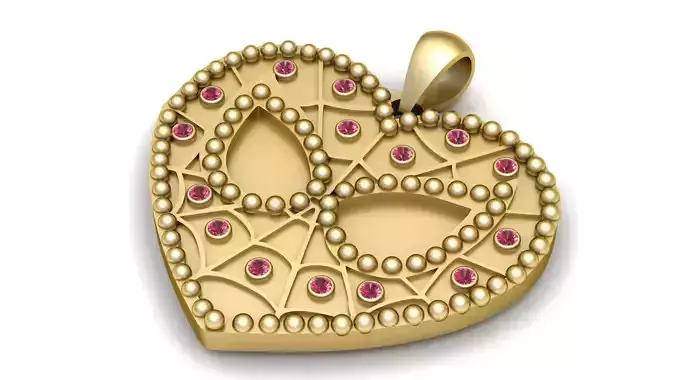 HEART PENDANT 3D PRINTABLE MODEL 