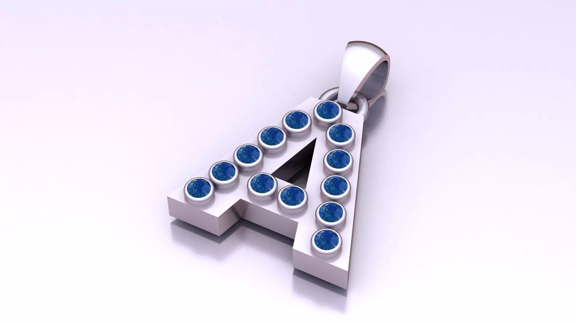 A ALPAHBETS PENDANT 3d printable model  3D print model_1