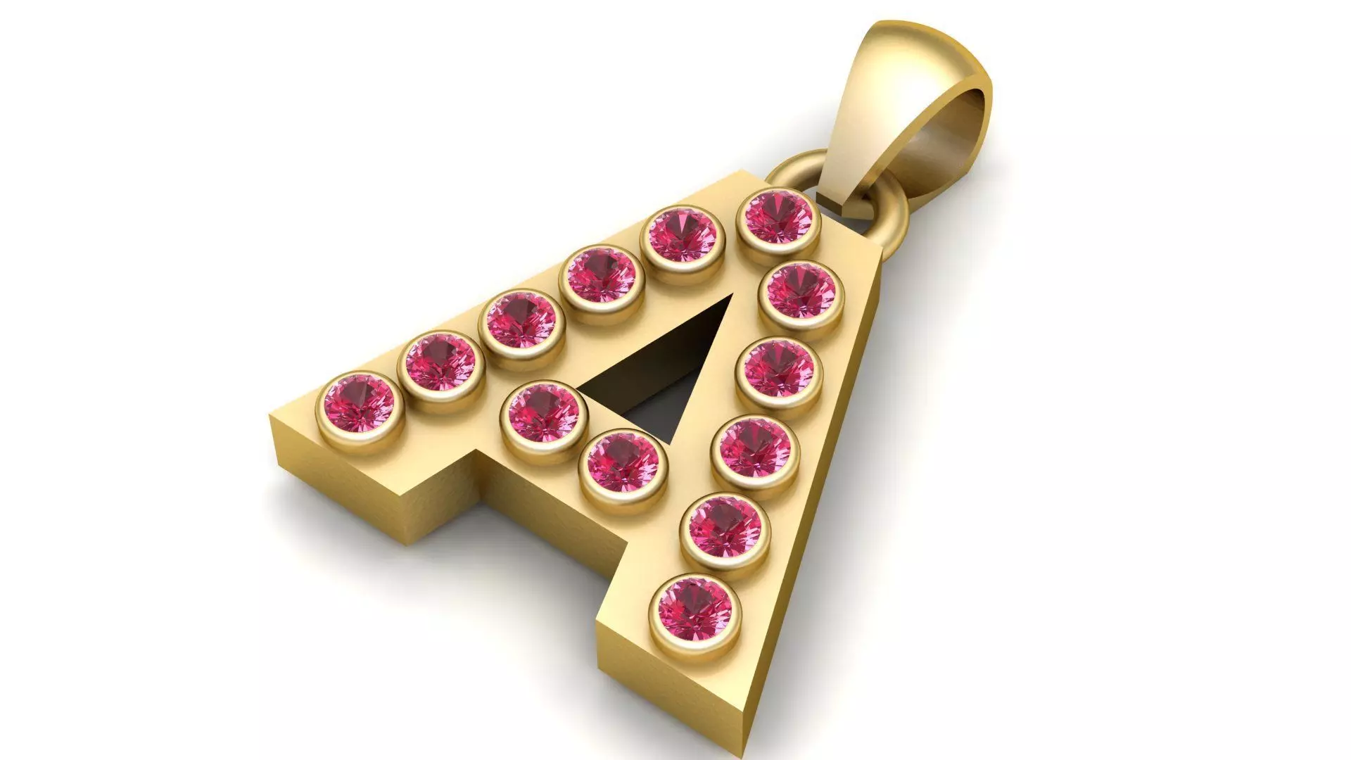 A ALPAHBETS PENDANT 3d printable model  3D print model_0