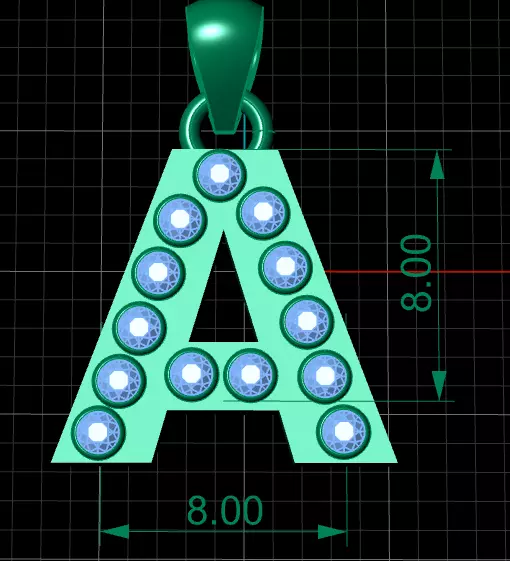 A ALPAHBETS PENDANT 3d printable model  3D print model_4