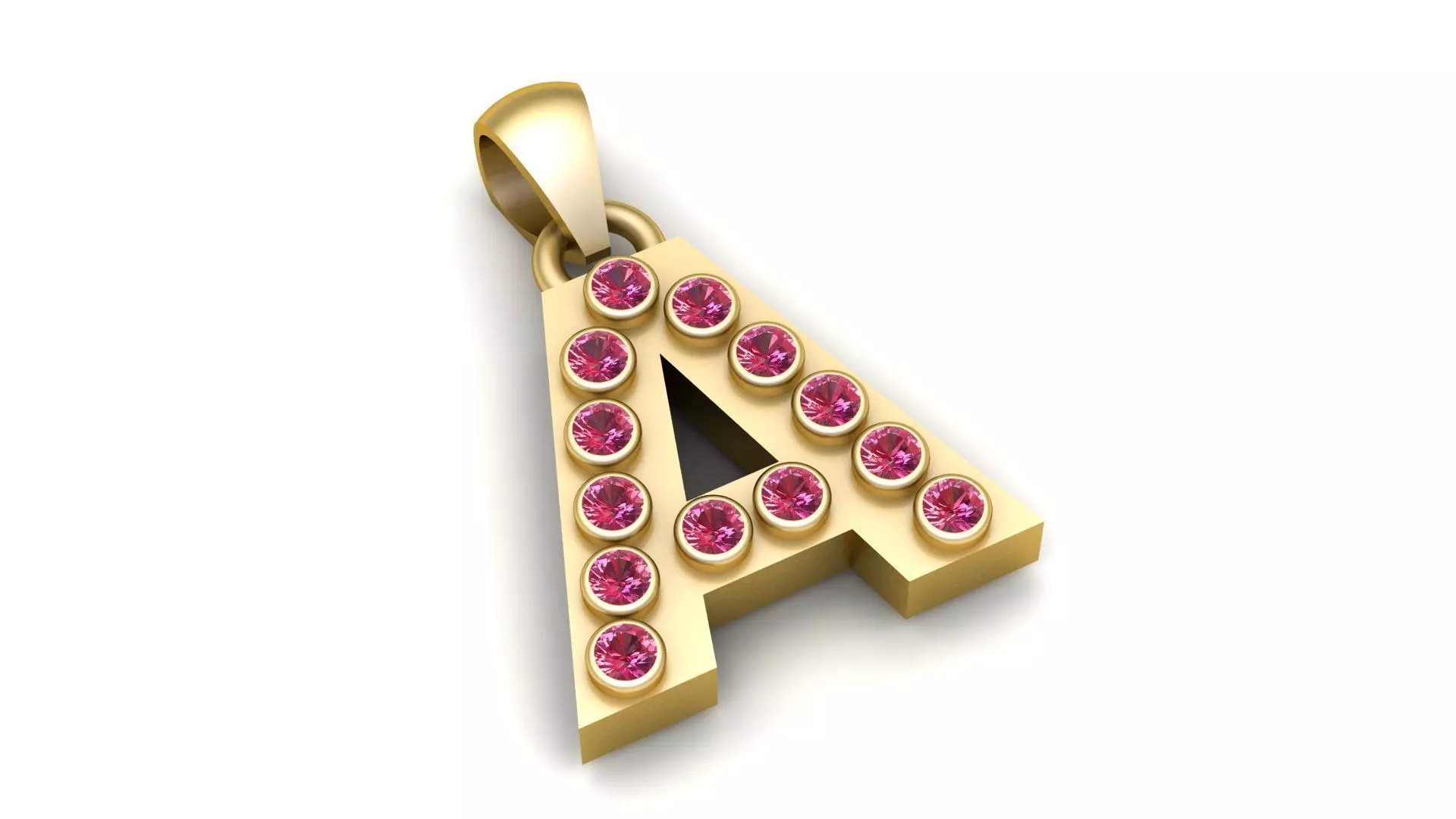 A ALPAHBETS PENDANT 3d printable model  3D print model_3