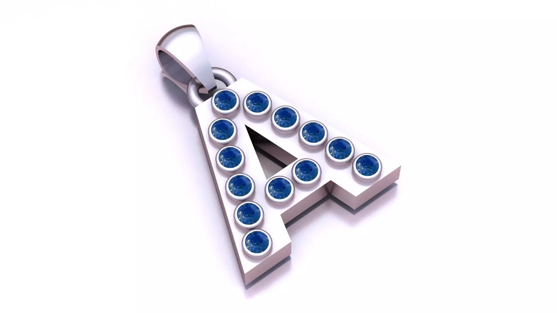 A ALPAHBETS PENDANT 3d printable model  3D print model_2