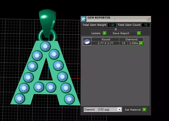 A ALPAHBETS PENDANT 3d printable model  3D print model_6