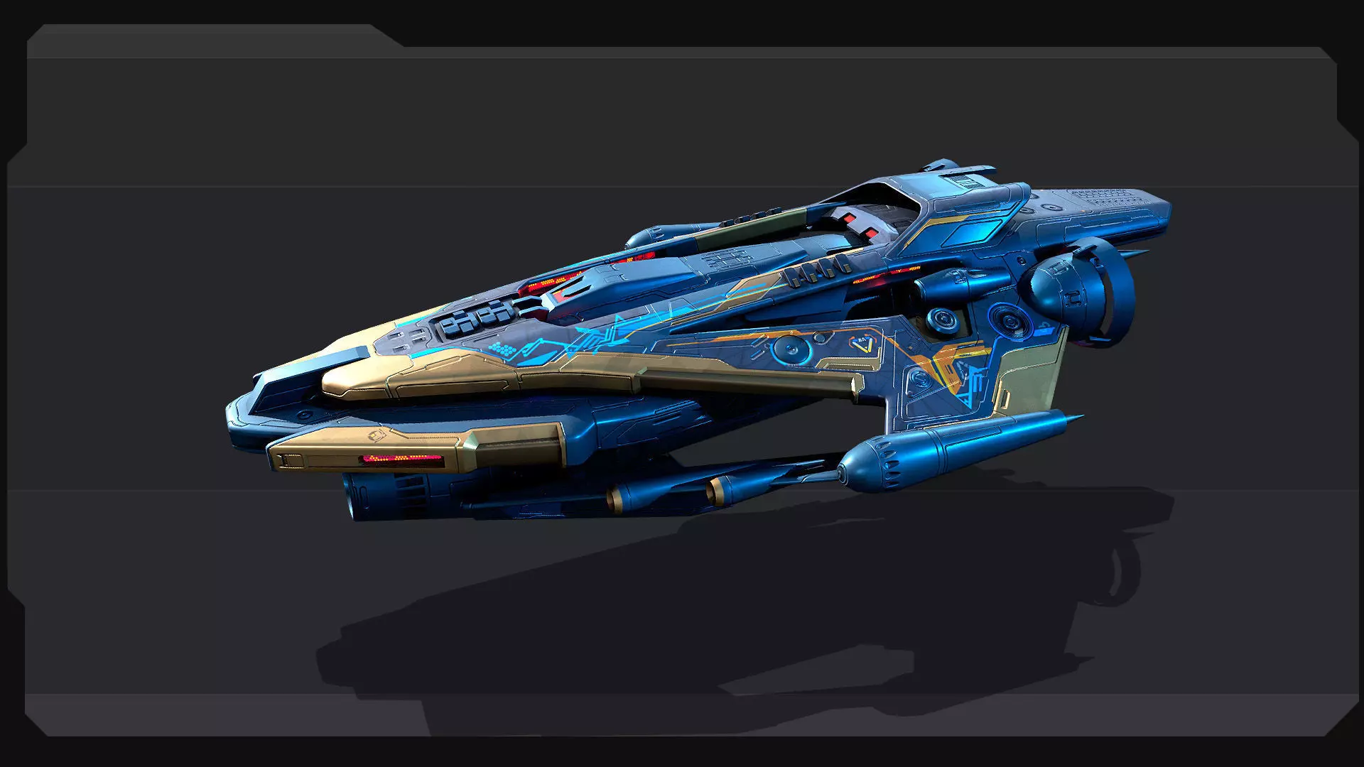 BB2 - GUARDIAN Frigate Low-poly 3D model_2