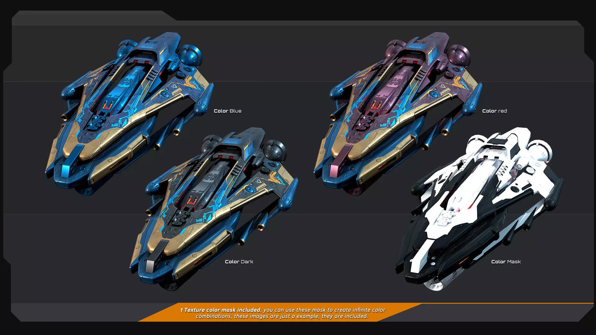 BB2 - GUARDIAN Frigate Low-poly 3D model_7