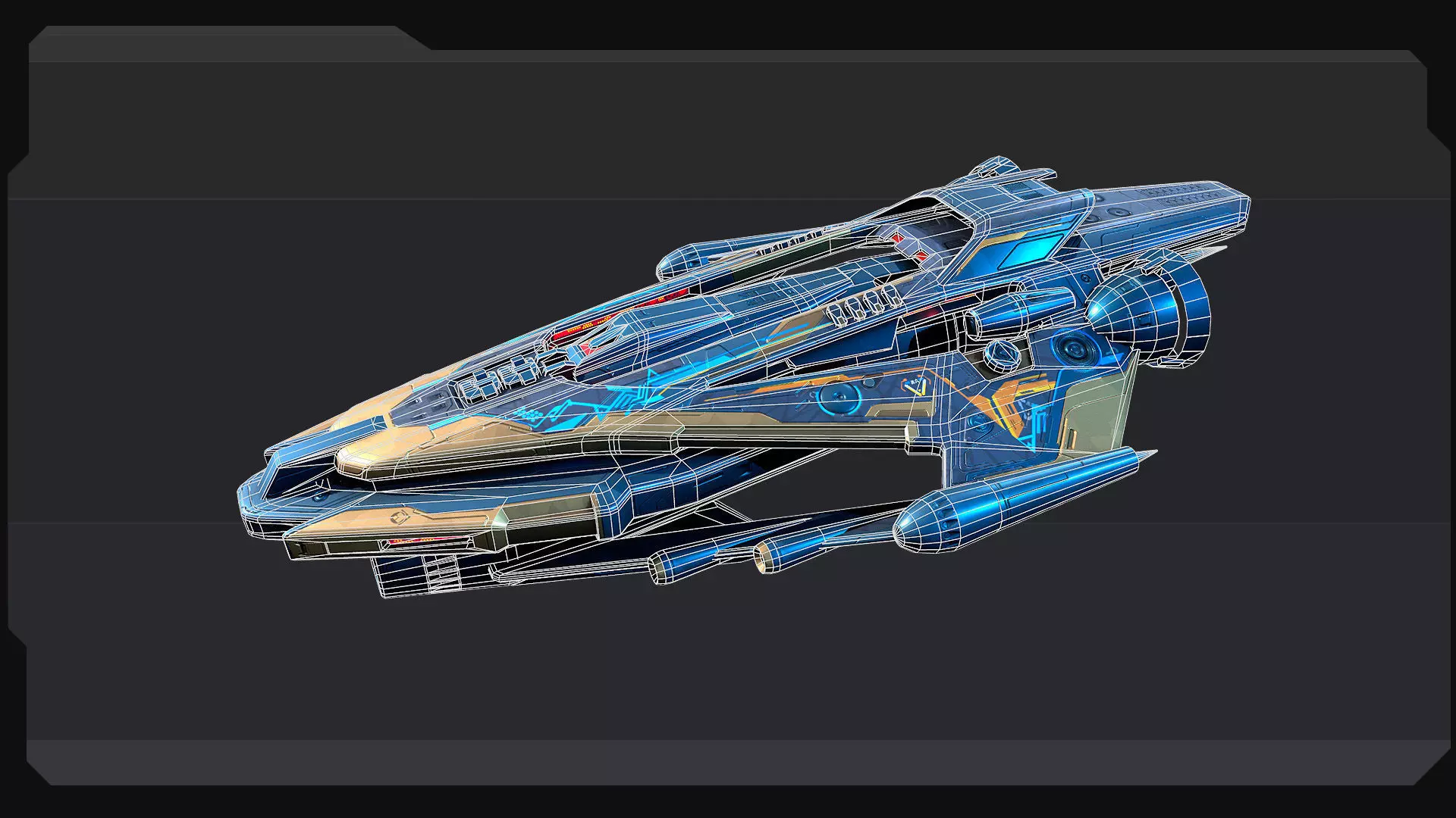 BB2 - GUARDIAN Frigate Low-poly 3D model_8