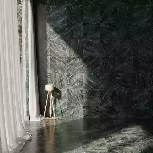 Seamless Dark Green Marble Tile Texture 