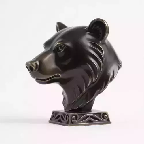 bear head sculpture