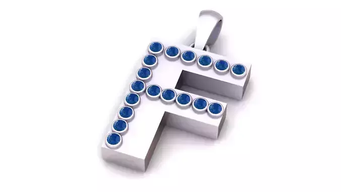 F ALPAHBETS PENDANT   3d printable model 