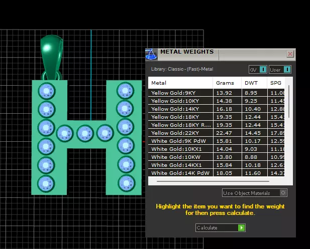 H ALPAHBETS PENDANT 3d printable model 3D print model_6