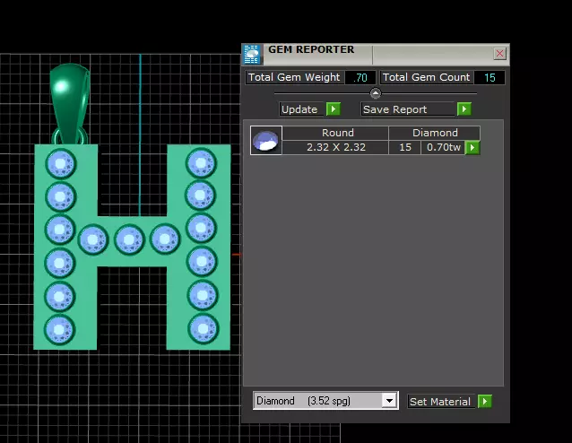 H ALPAHBETS PENDANT 3d printable model 3D print model_4