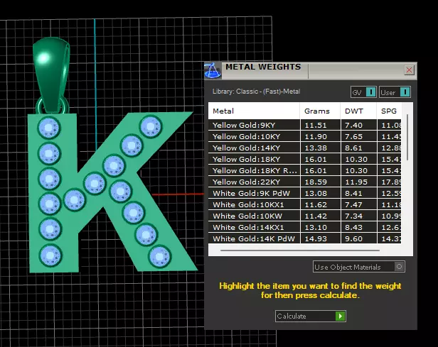 K ALPAHBETS PENDANT 3d printable model 3D print model_7