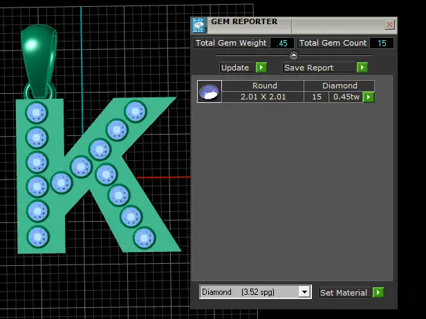 K ALPAHBETS PENDANT 3d printable model 3D print model_5