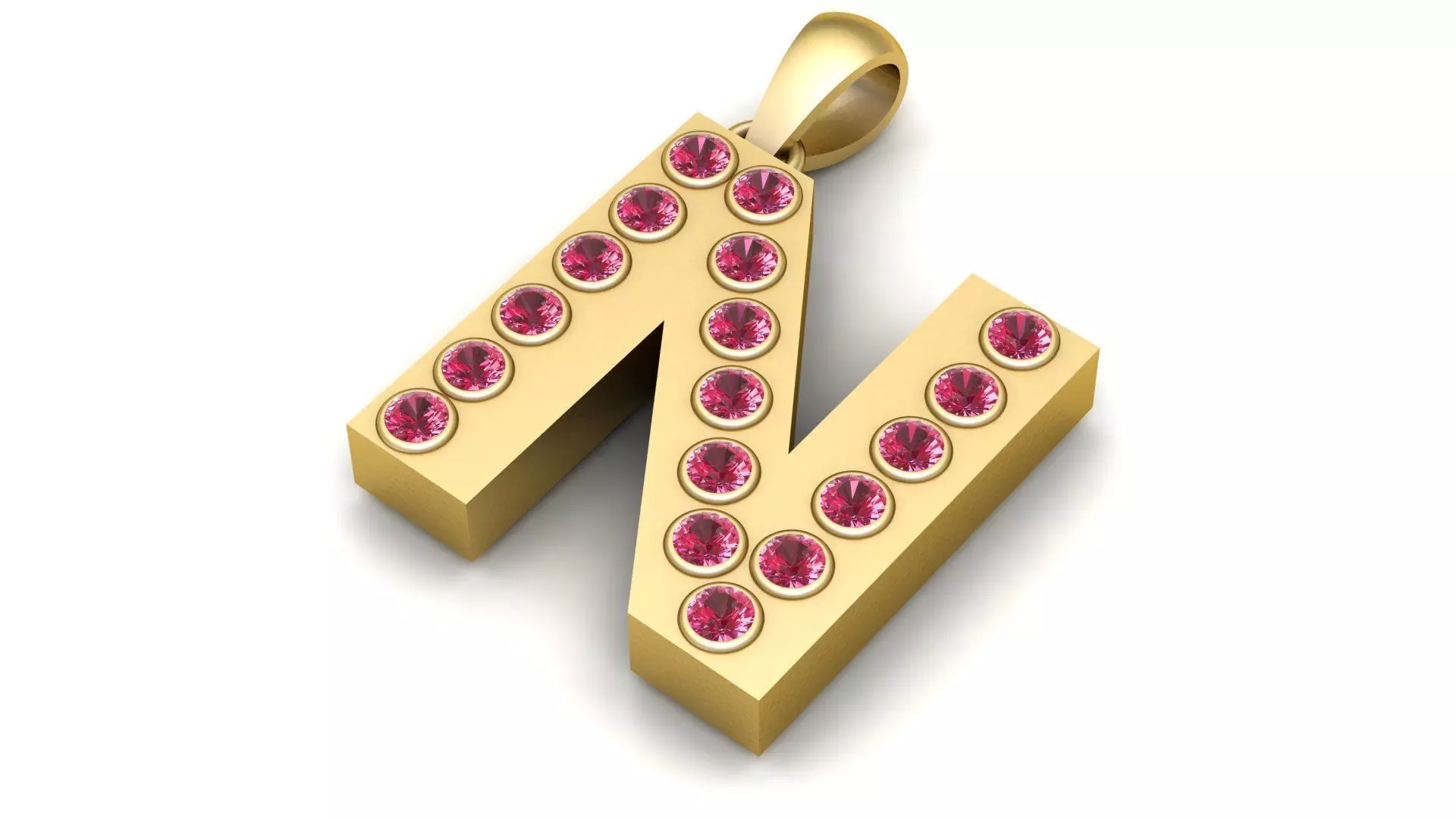 N ALPAHBETS PENDANT 3d printable model 3D print model_1