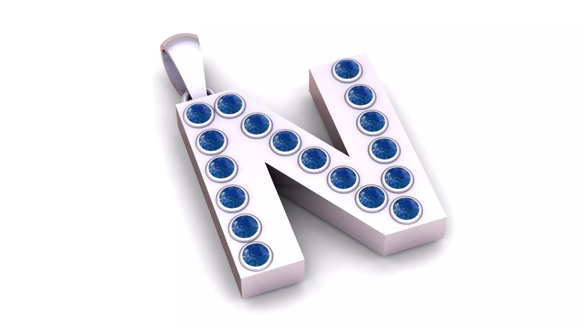 N ALPAHBETS PENDANT 3d printable model 3D print model_2