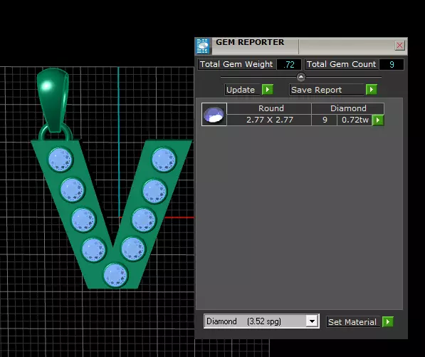 V ALPAHBETS PENDANT 3d printable model 3D print model_5