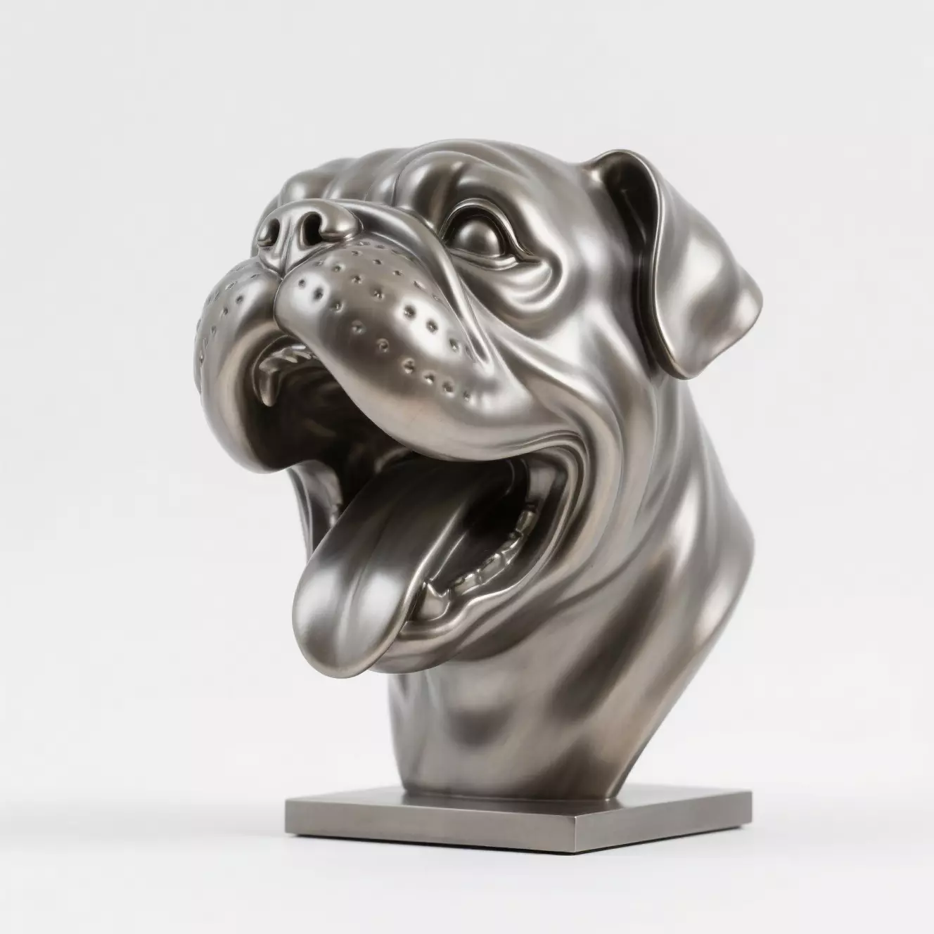 Dog head sculpture 3D print model_0