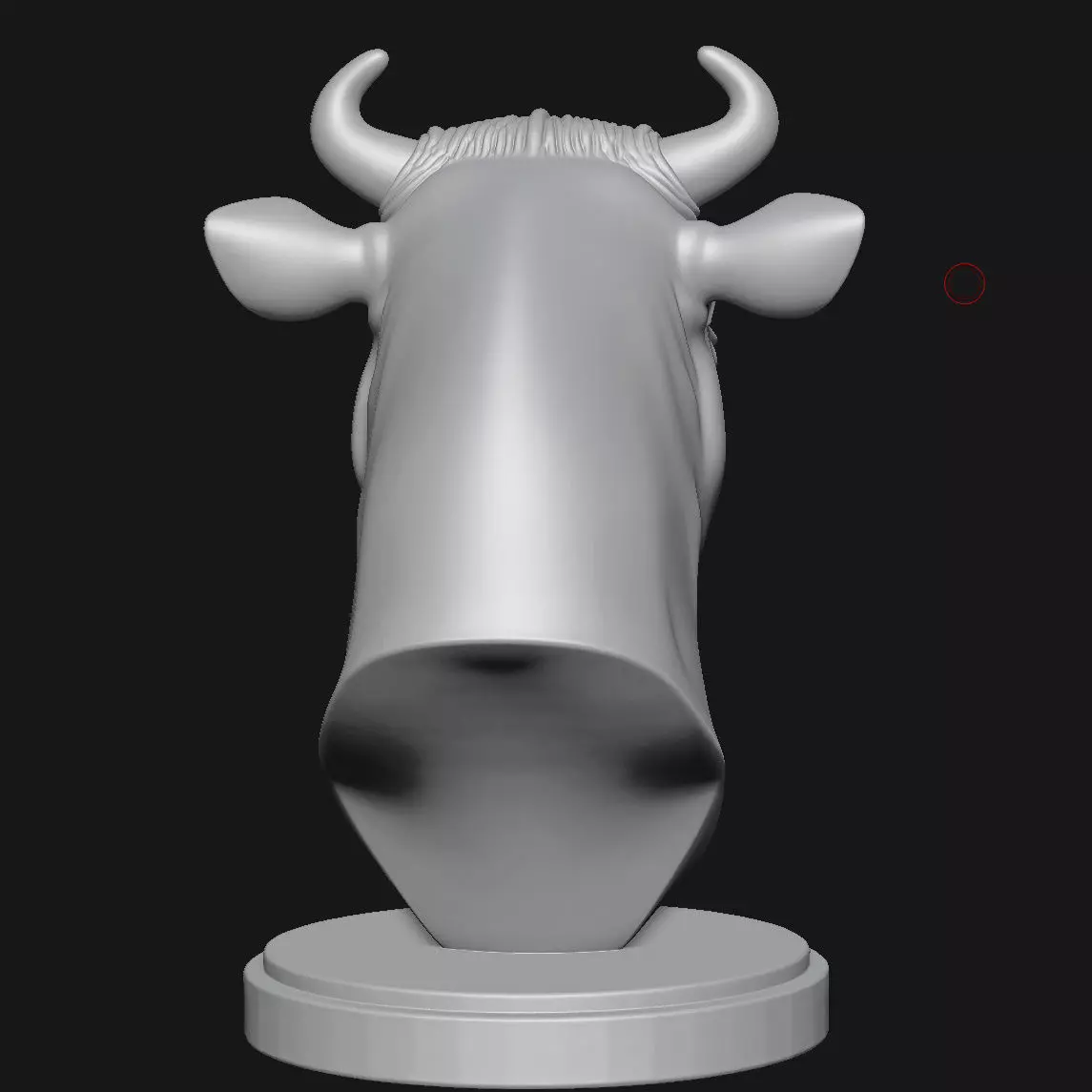 Cow head sculpture 3D print model_4