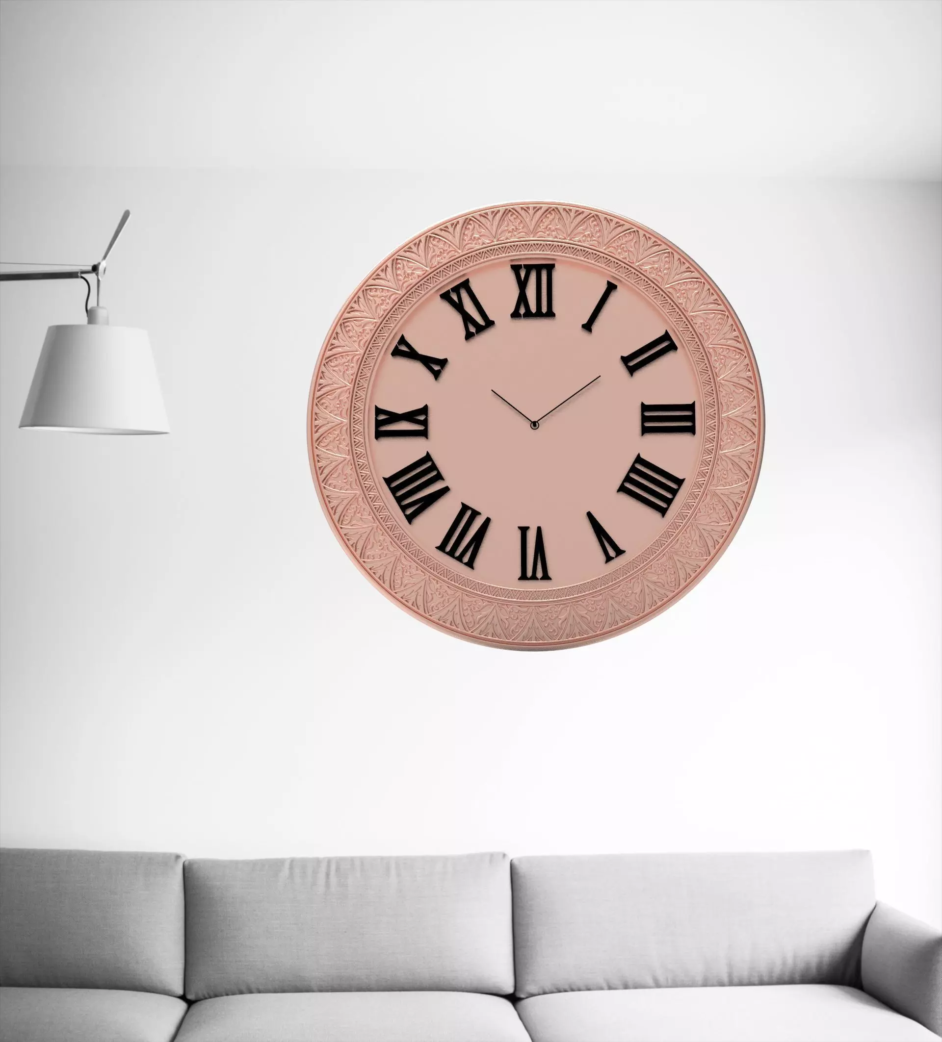 Wall clock 60 cm 3D print model_2